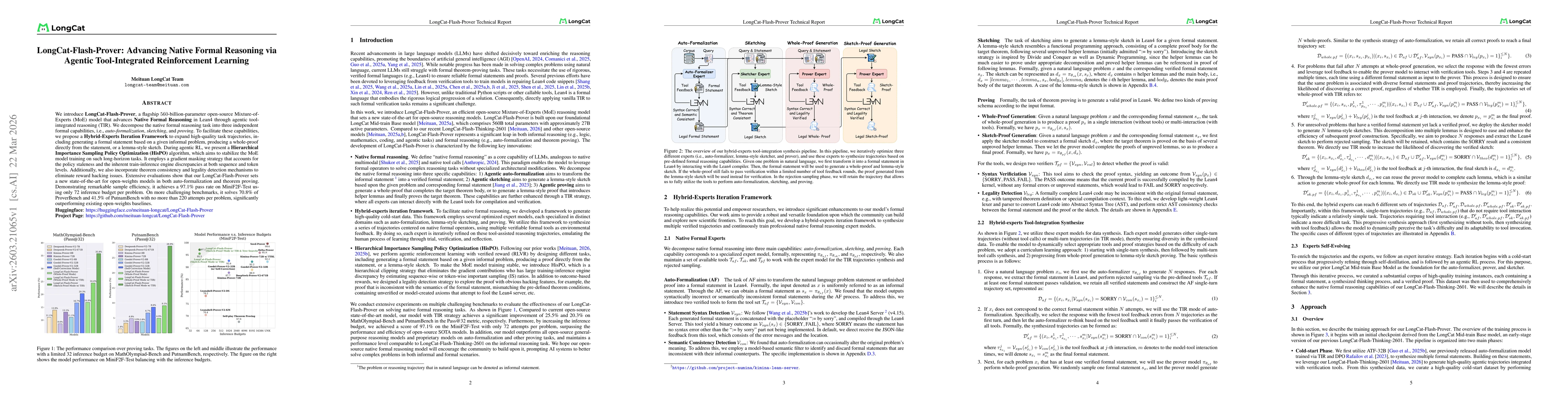 Thumbnail for LongCat-Flash-Prover: Advancing Native Formal Reasoning via Agentic Tool-Integrated Reinforcement Learning