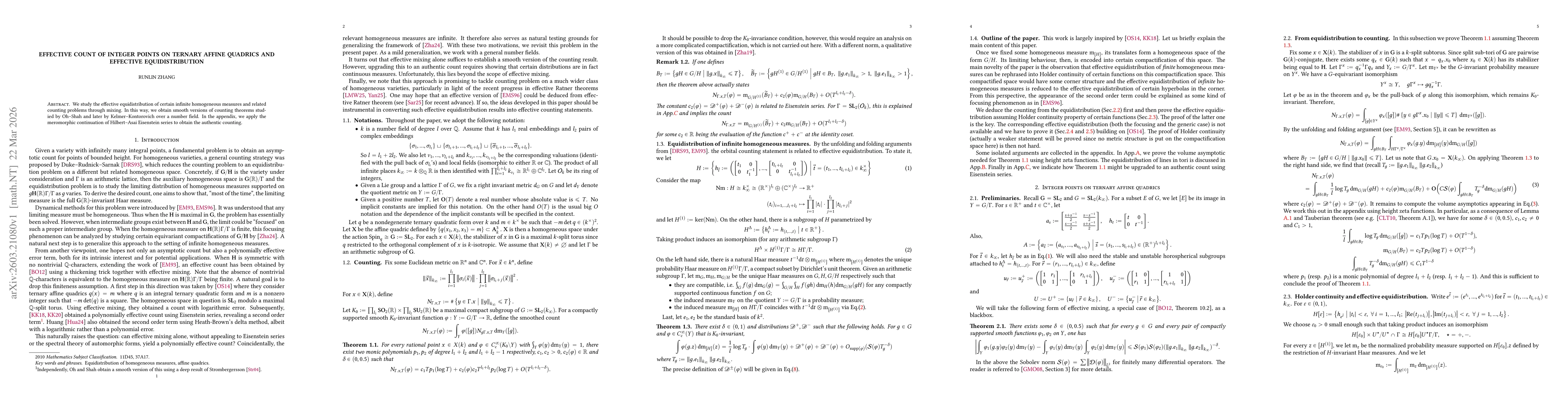 Thumbnail for Effective count of integer points on ternary affine quadrics and effective equidistribution