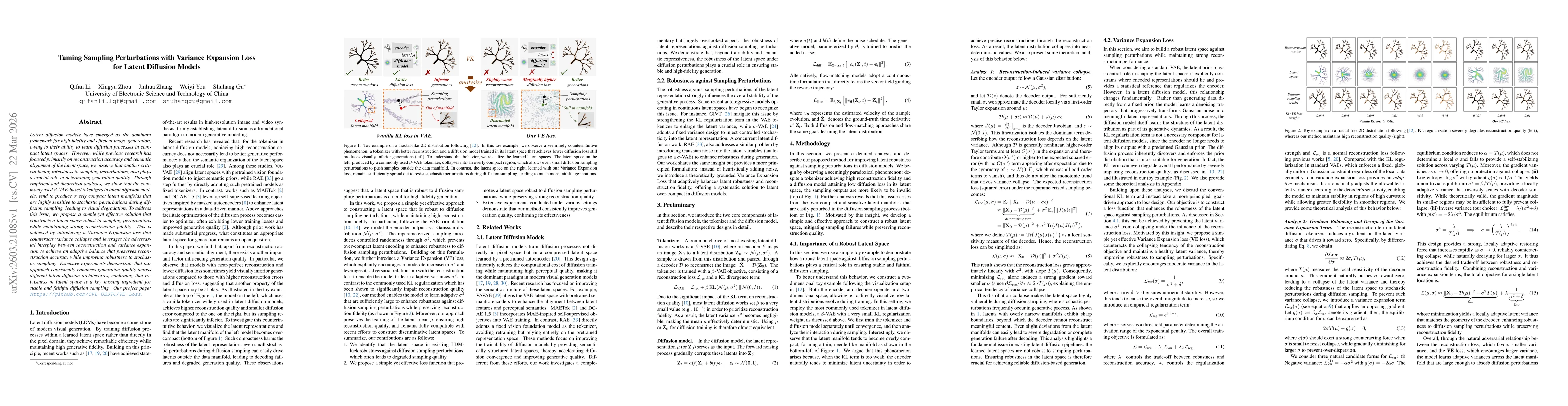 Thumbnail for Taming Sampling Perturbations with Variance Expansion Loss for Latent Diffusion Models