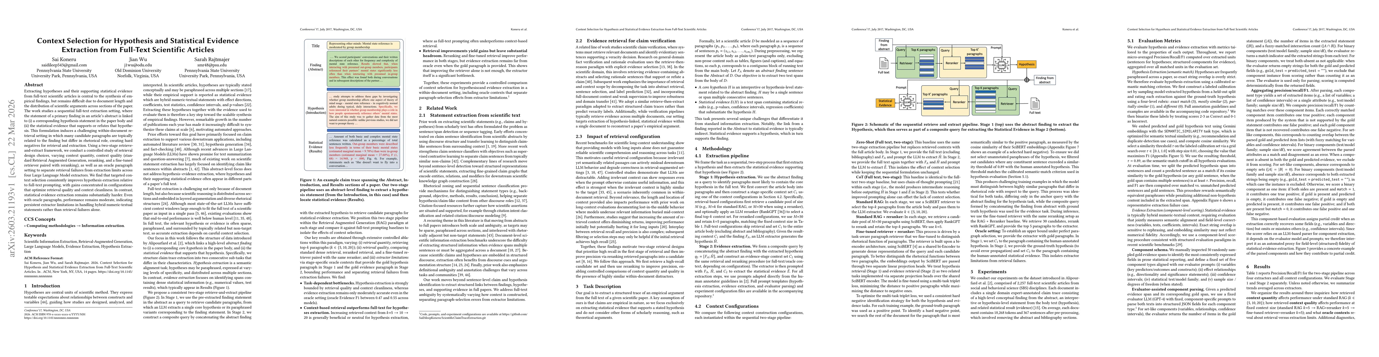 Thumbnail for Context Selection for Hypothesis and Statistical Evidence Extraction from Full-Text Scientific Articles