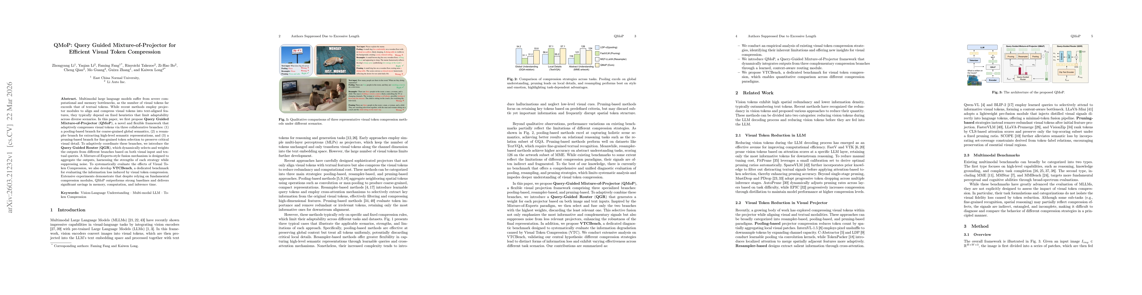 Thumbnail for QMoP: Query Guided Mixture-of-Projector for Efficient Visual Token Compression