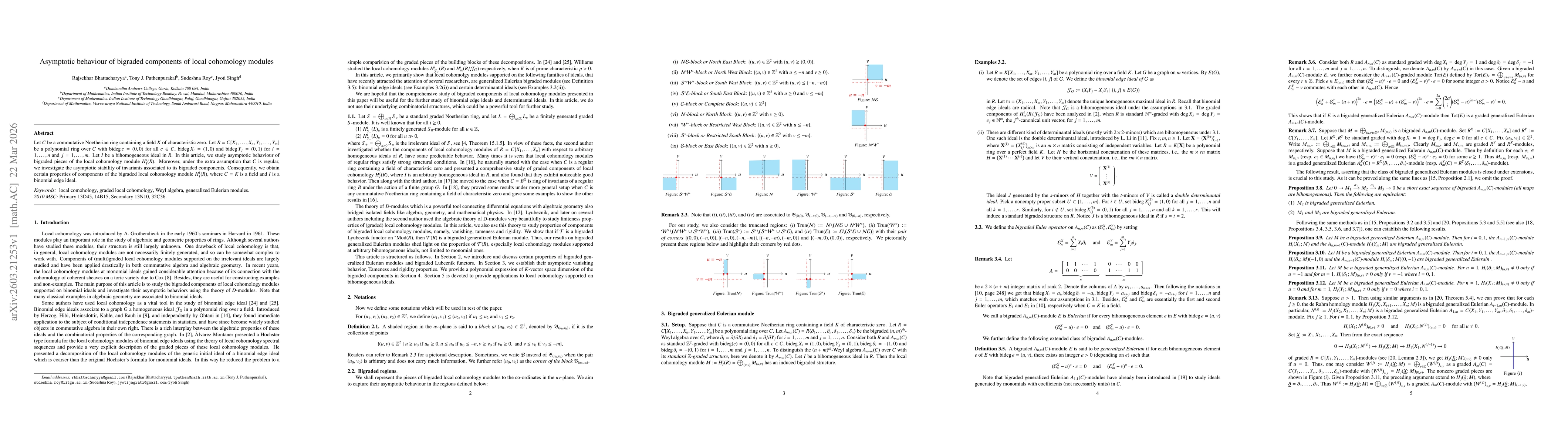 Thumbnail for Asymptotic behaviour of bigraded components of local cohomology modules