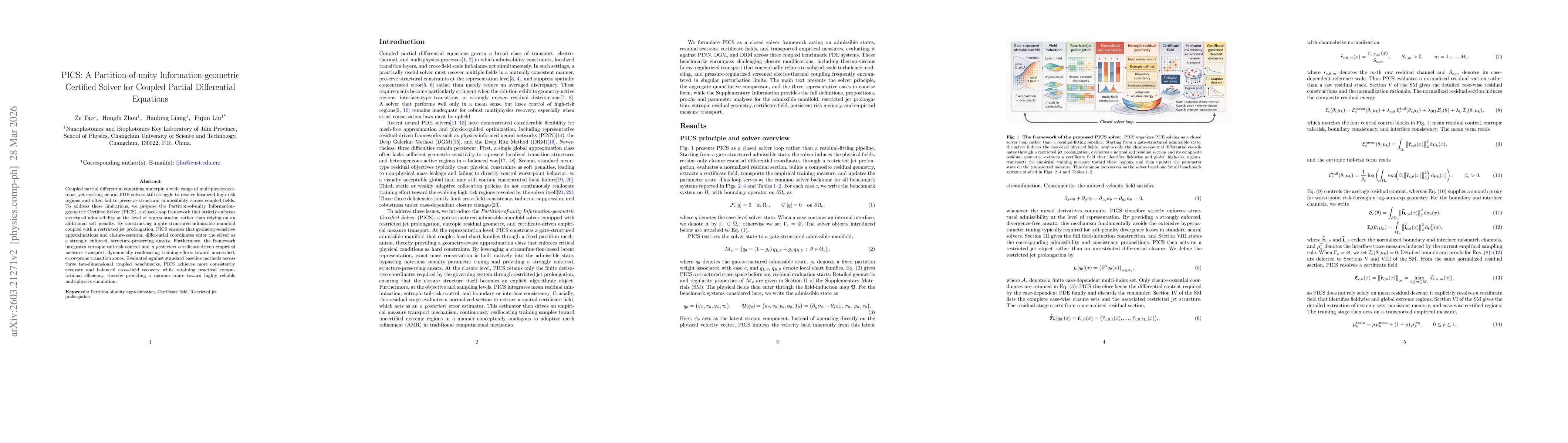 Thumbnail for PICS: A Partition-of-unity Information-geometric Certified Solver for Coupled Partial Differential Equations