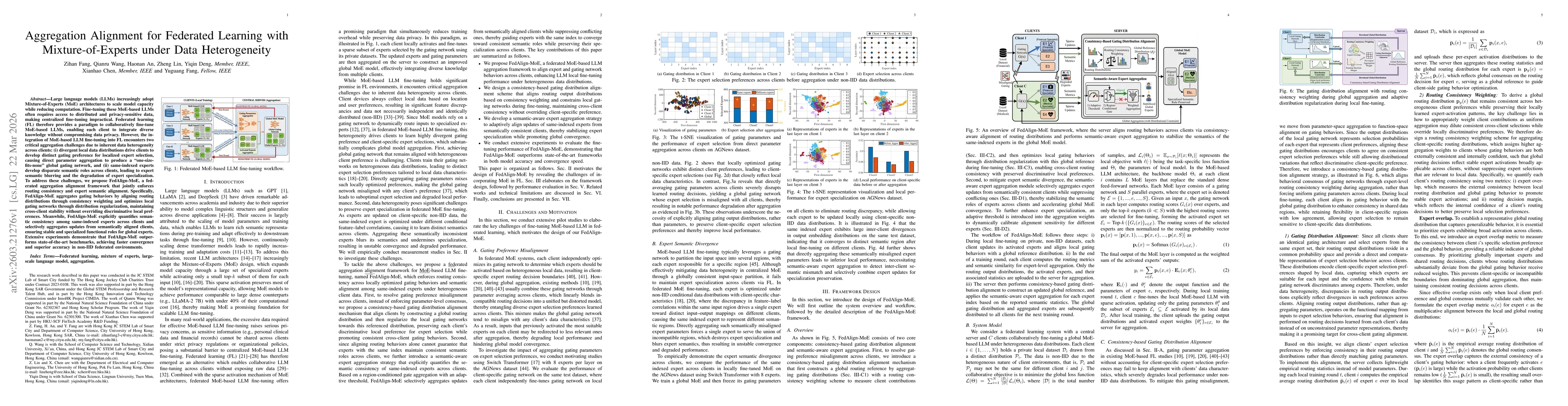 Thumbnail for Aggregation Alignment for Federated Learning with Mixture-of-Experts under Data Heterogeneity