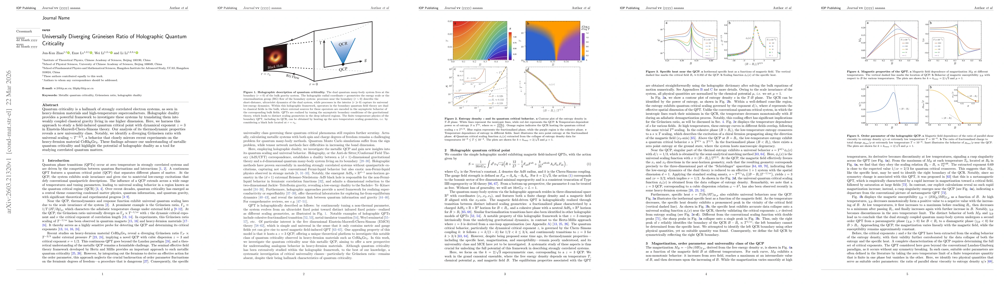 Thumbnail for Universally Diverging Grüneisen Ratio of Holographic Quantum Criticality