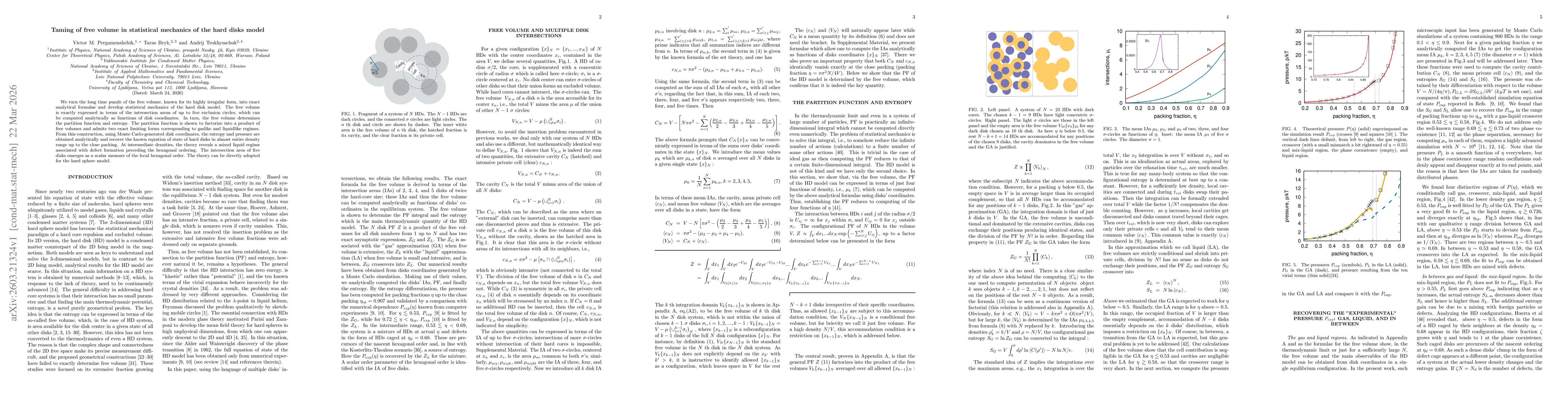 Thumbnail for Taming of free volume in statistical mechanics of the hard disks model