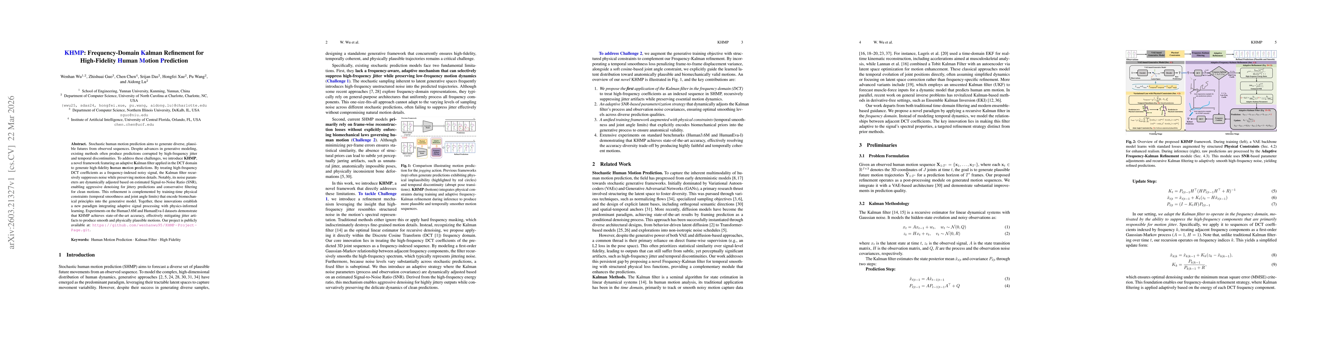 Thumbnail for KHMP: Frequency-Domain Kalman Refinement for High-Fidelity Human Motion Prediction
