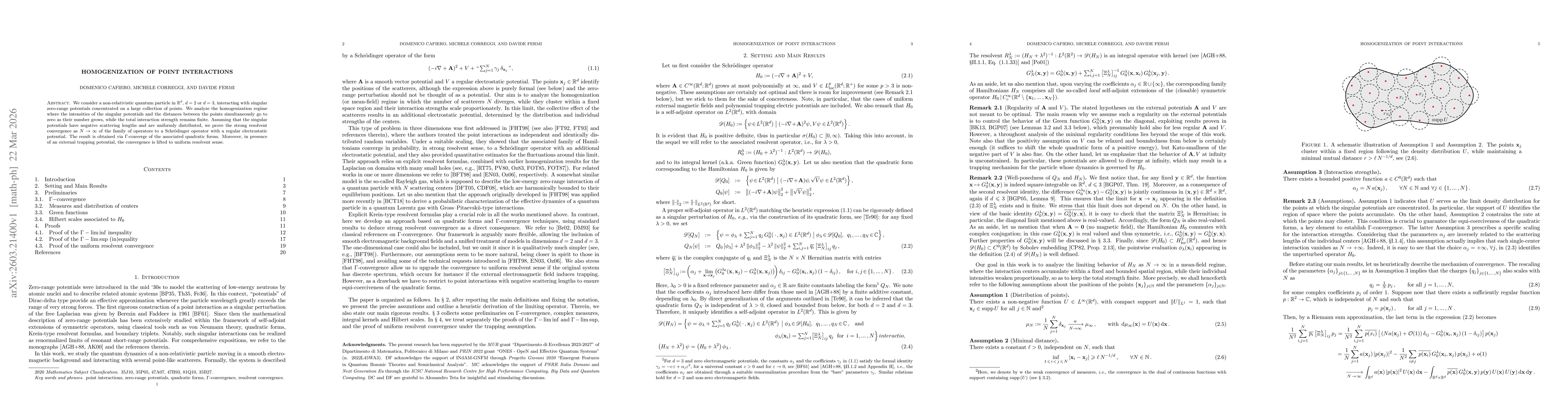 Thumbnail for Homogenization of point interactions