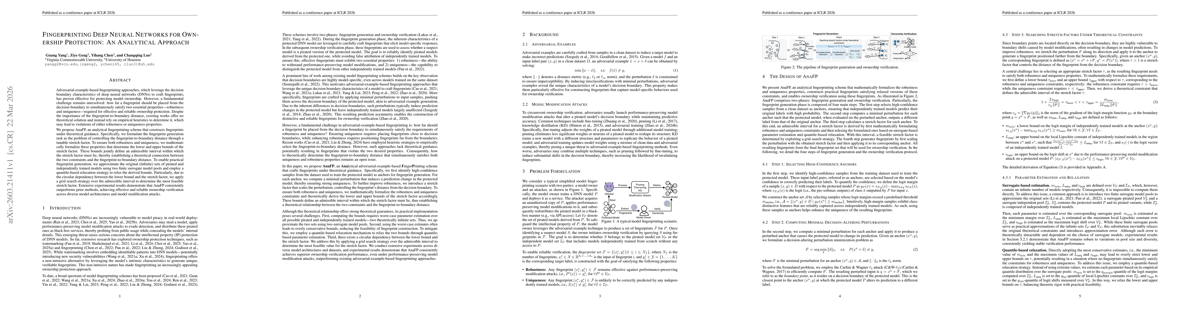 Thumbnail for Fingerprinting Deep Neural Networks for Ownership Protection: An Analytical Approach