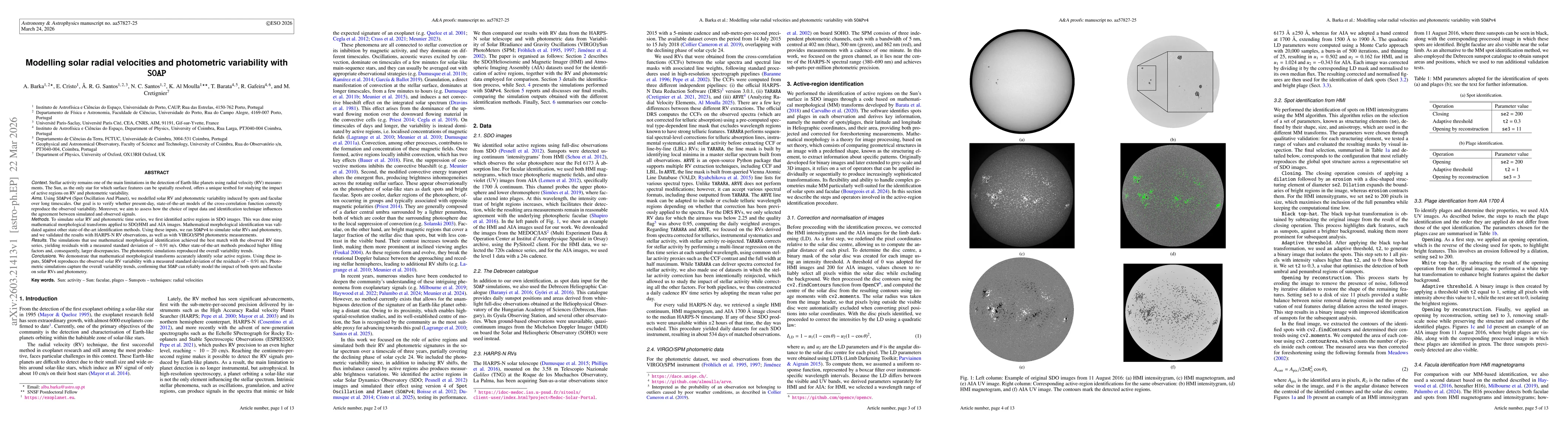 Thumbnail for Modelling solar radial velocities and photometric variability with SOAPv4
