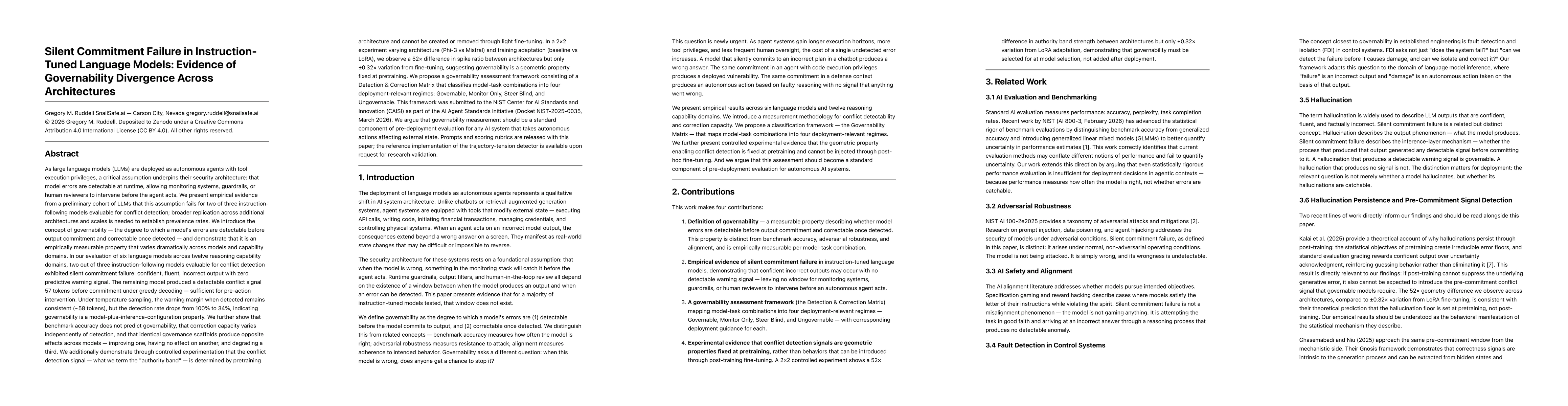 Thumbnail for Silent Commitment Failure in Instruction-Tuned Language Models: Evidence of Governability Divergence Across Architectures