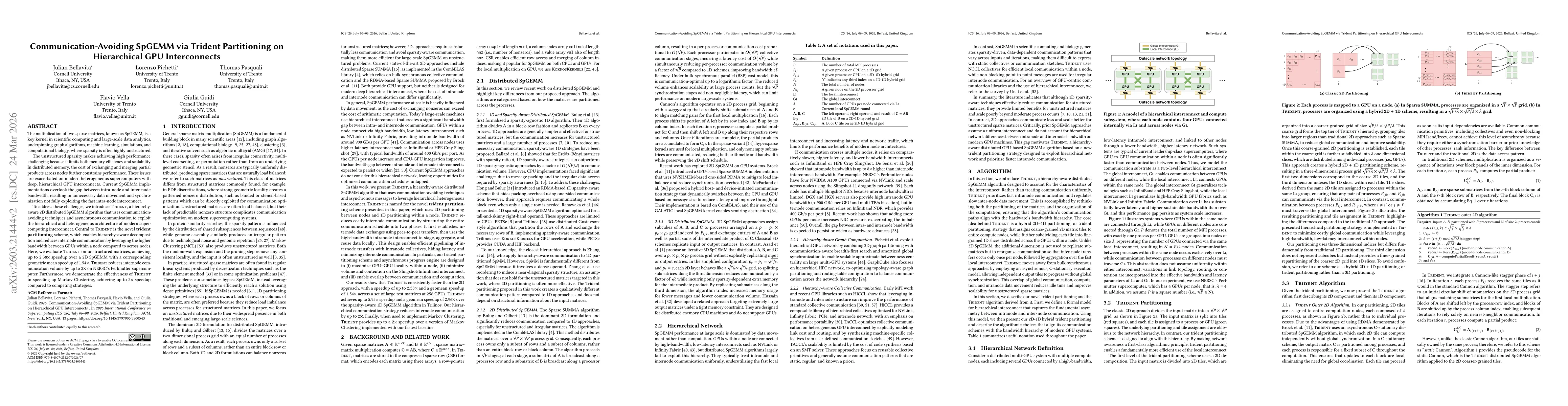 Thumbnail for Communication-Avoiding SpGEMM via Trident Partitioning on Hierarchical GPU Interconnects