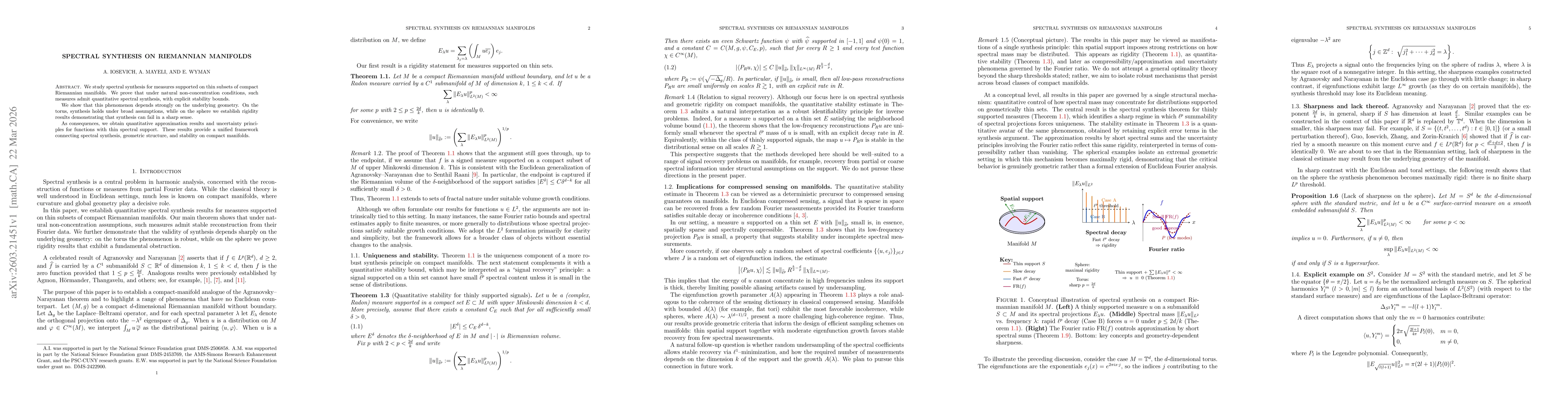 Thumbnail for Spectral synthesis on Riemannian manifolds
