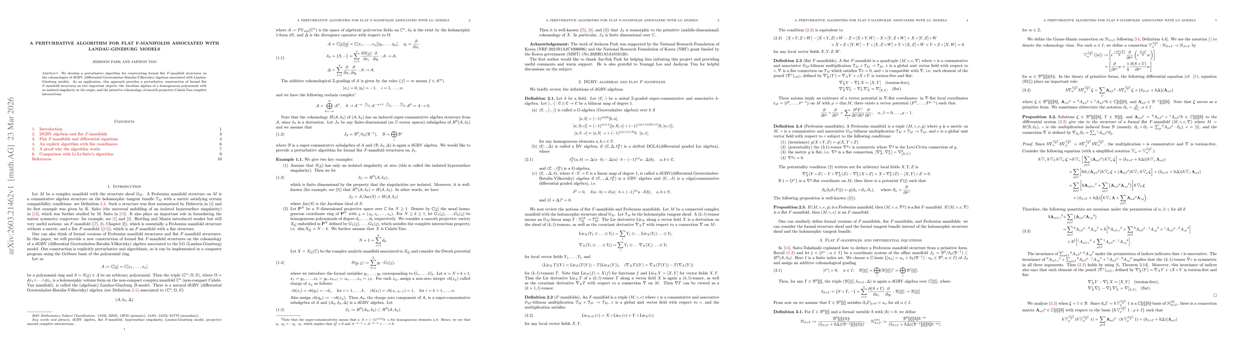 Thumbnail for A perturbative algorithm for flat F-manifolds associated with Landau-Ginzburg models