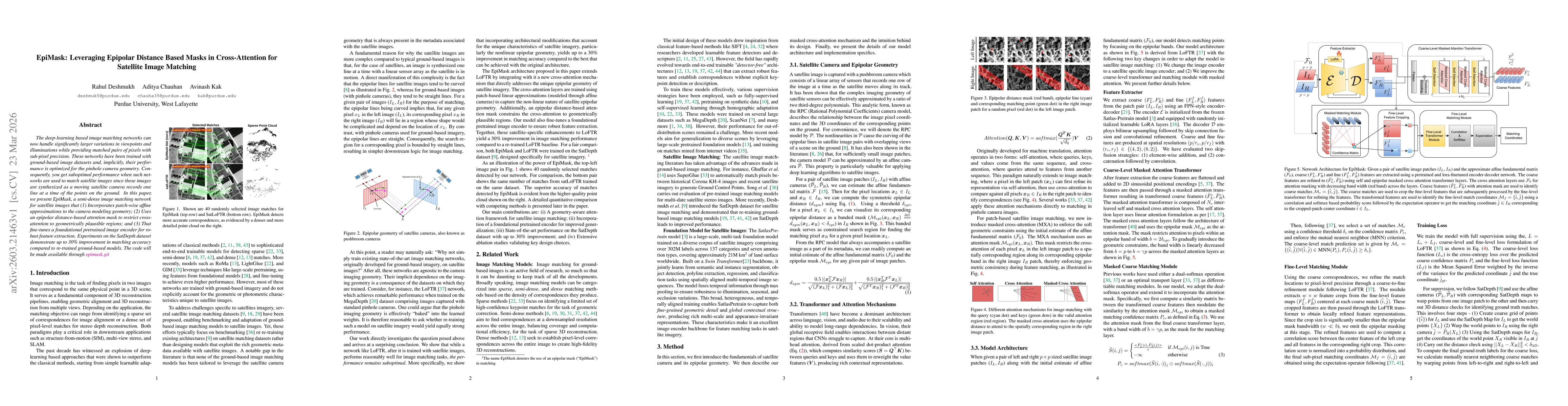 Thumbnail for EpiMask: Leveraging Epipolar Distance Based Masks in Cross-Attention for Satellite Image Matching
