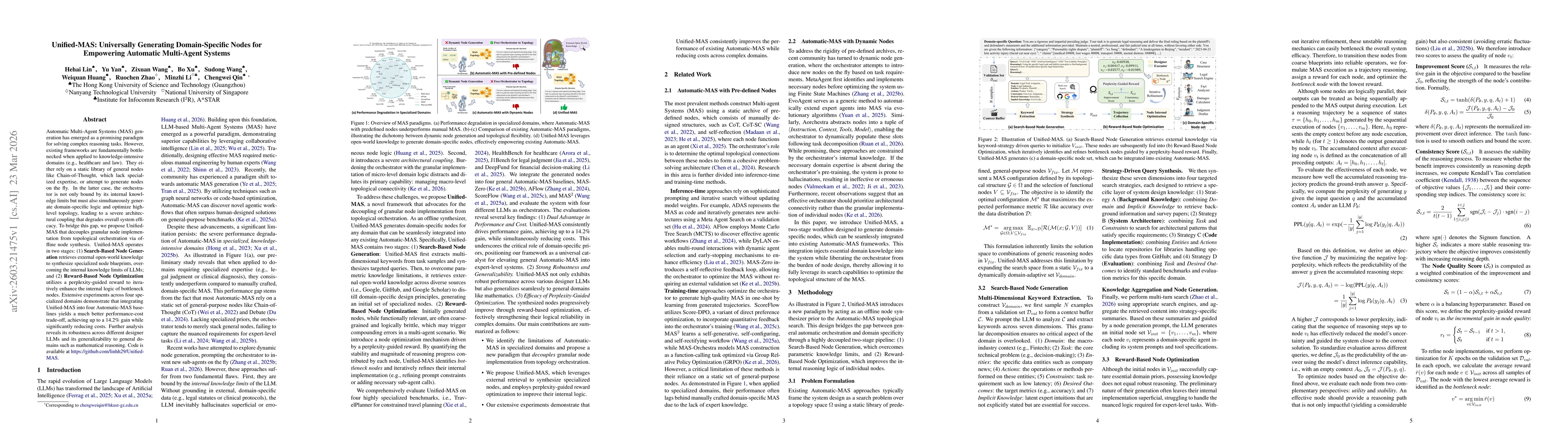 Thumbnail for Unified-MAS: Universally Generating Domain-Specific Nodes for Empowering Automatic Multi-Agent Systems