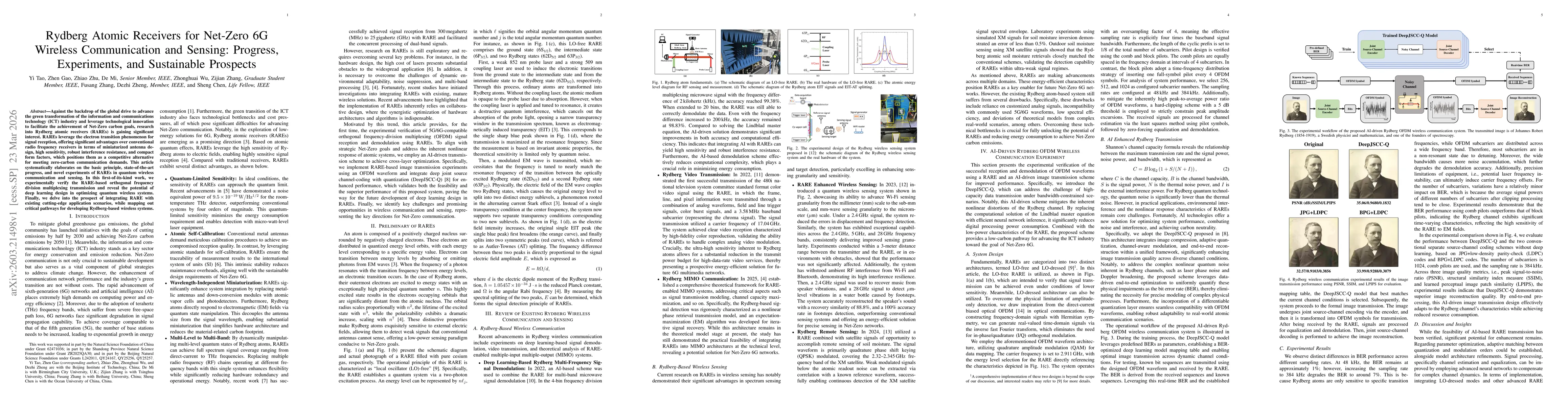 Thumbnail for Rydberg Atomic Receivers for Net-Zero 6G Wireless Communication and Sensing: Progress, Experiments, and Sustainable Prospects