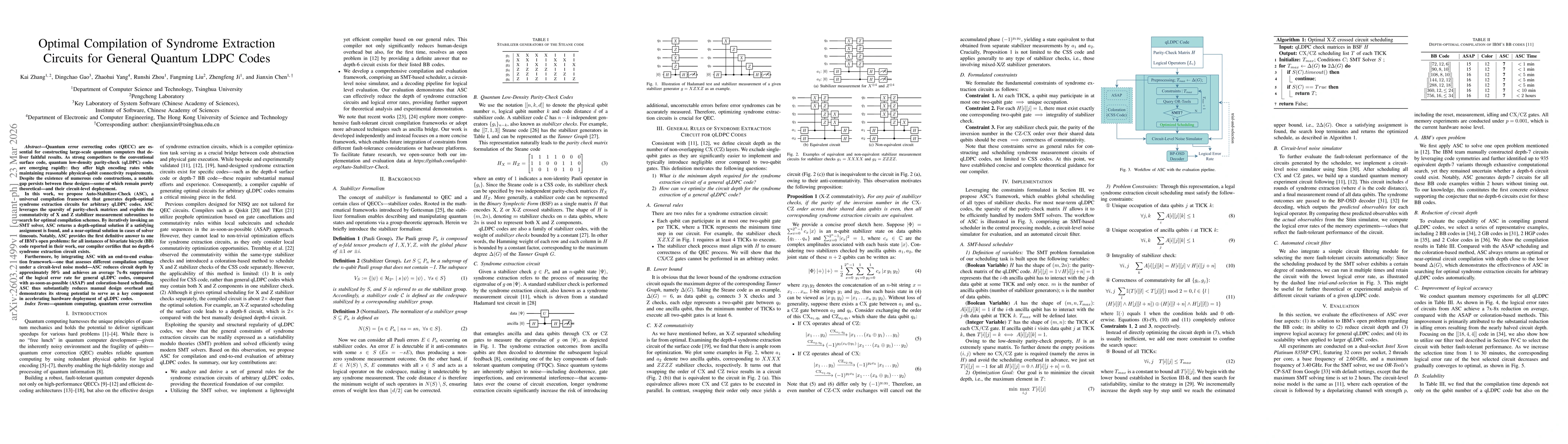 Thumbnail for Optimal Compilation of Syndrome Extraction Circuits for General Quantum LDPC Codes