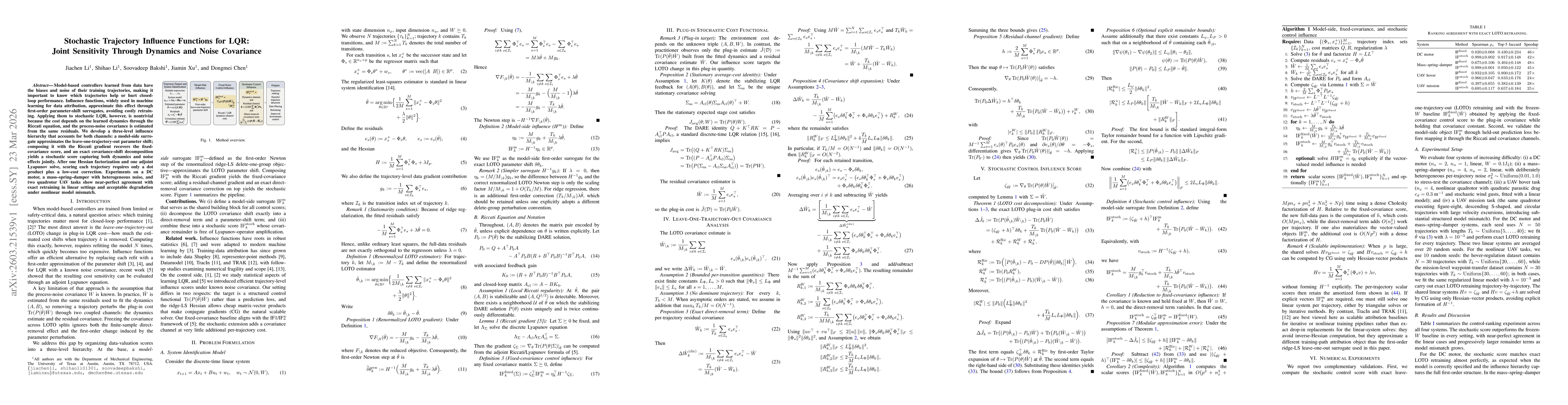 Thumbnail for Stochastic Trajectory Influence Functions for LQR: Joint Sensitivity Through Dynamics and Noise Covariance