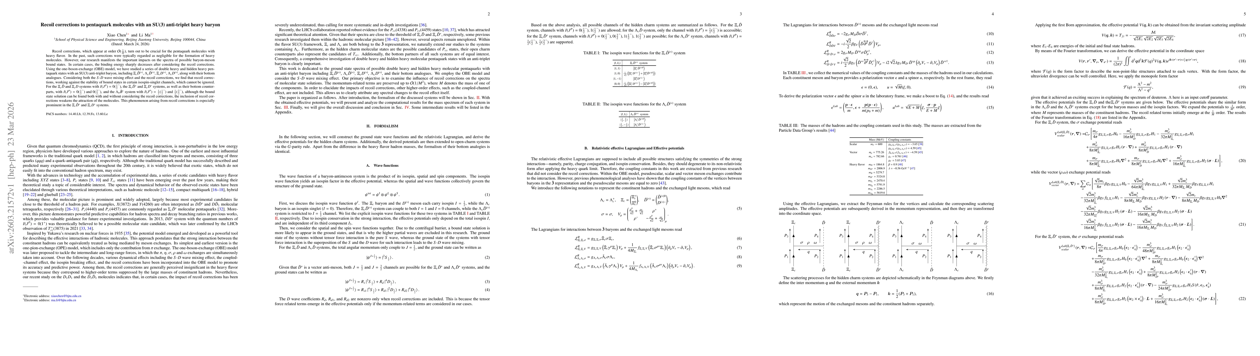 Thumbnail for Recoil corrections to pentaquark molecules with an SU(3) anti-triplet heavy baryon