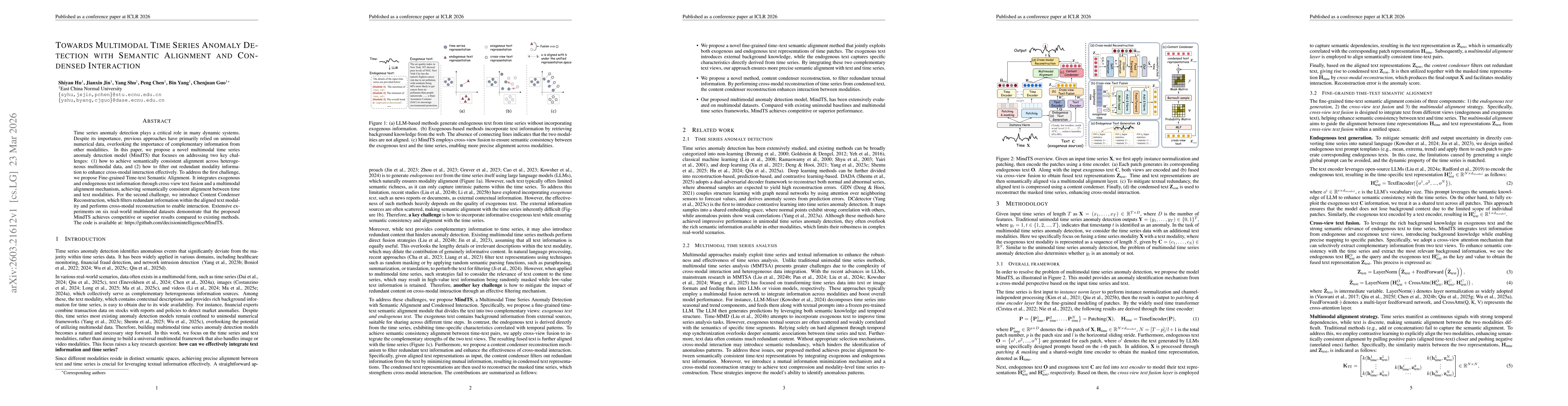 Thumbnail for Towards Multimodal Time Series Anomaly Detection with Semantic Alignment and Condensed Interaction