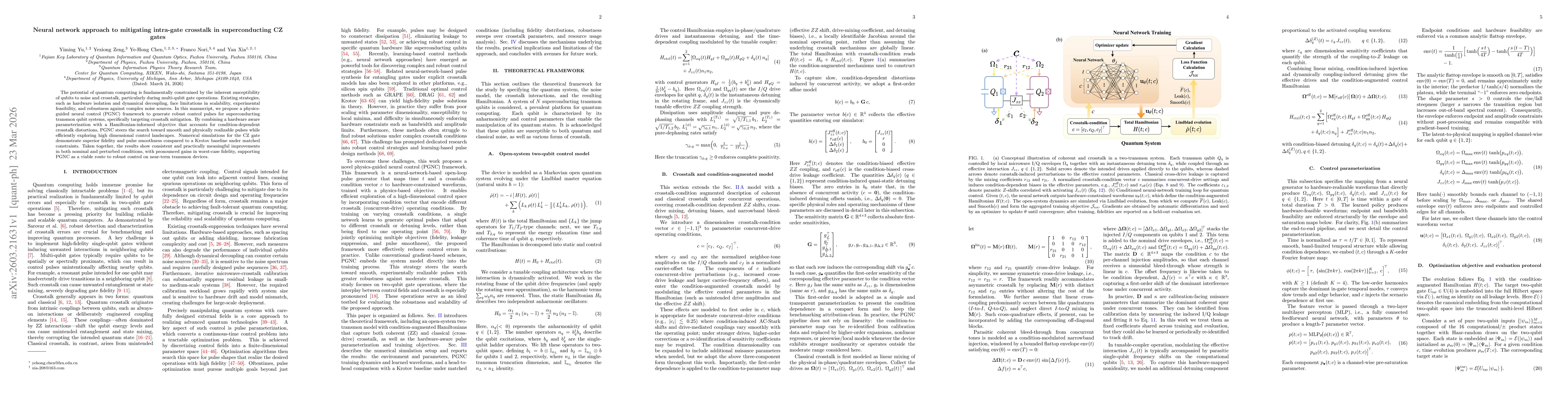 Thumbnail for Neural network approach to mitigating intra-gate crosstalk in superconducting CZ gates