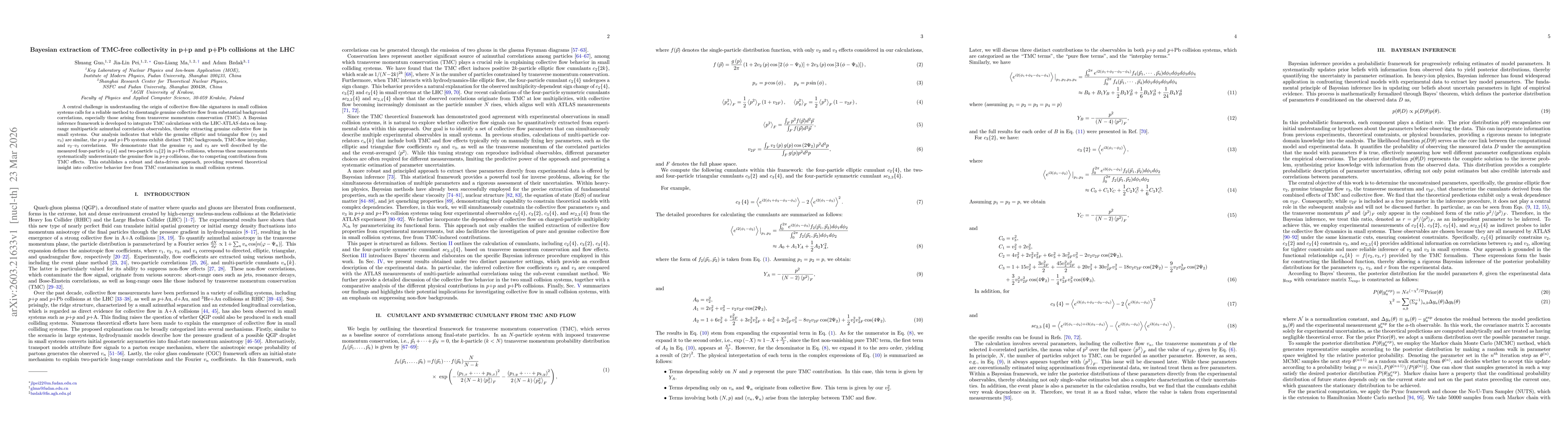Thumbnail for Bayesian extraction of TMC-free collectivity in p+p and p+Pb collisions at the LHC