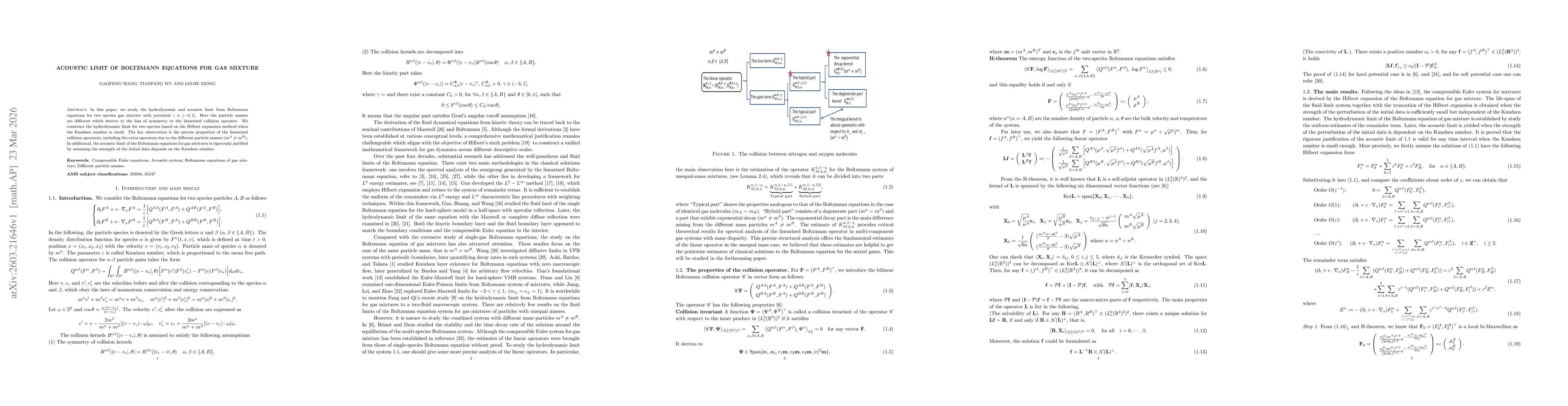 Thumbnail for Acoustic limit of Boltzmann equations for gas mixture