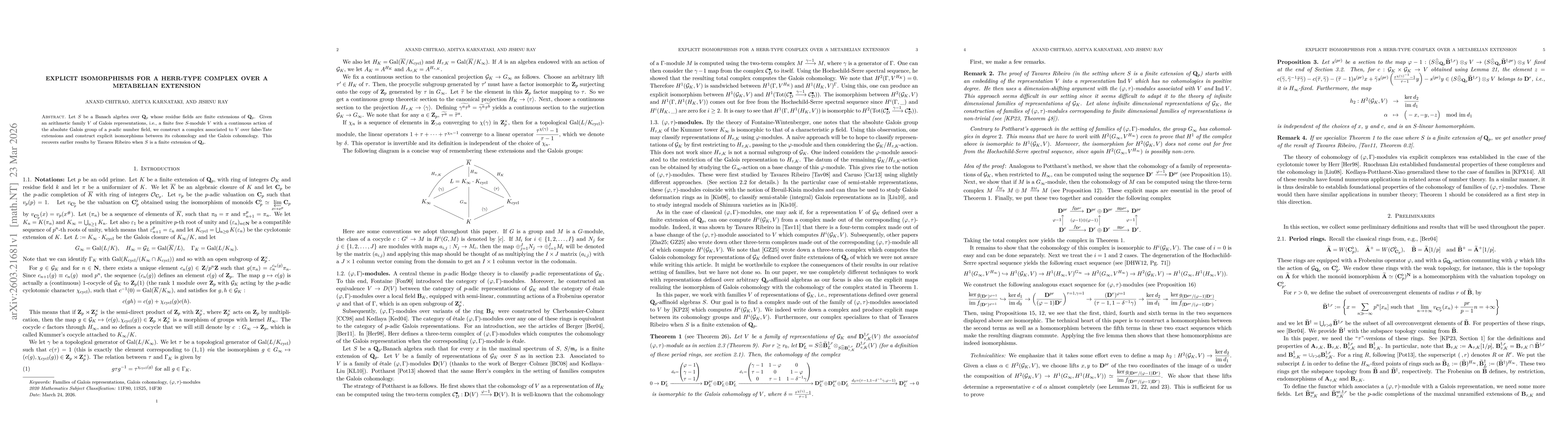 Thumbnail for Explicit isomorphisms for a Herr-type complex over a metabelian extension