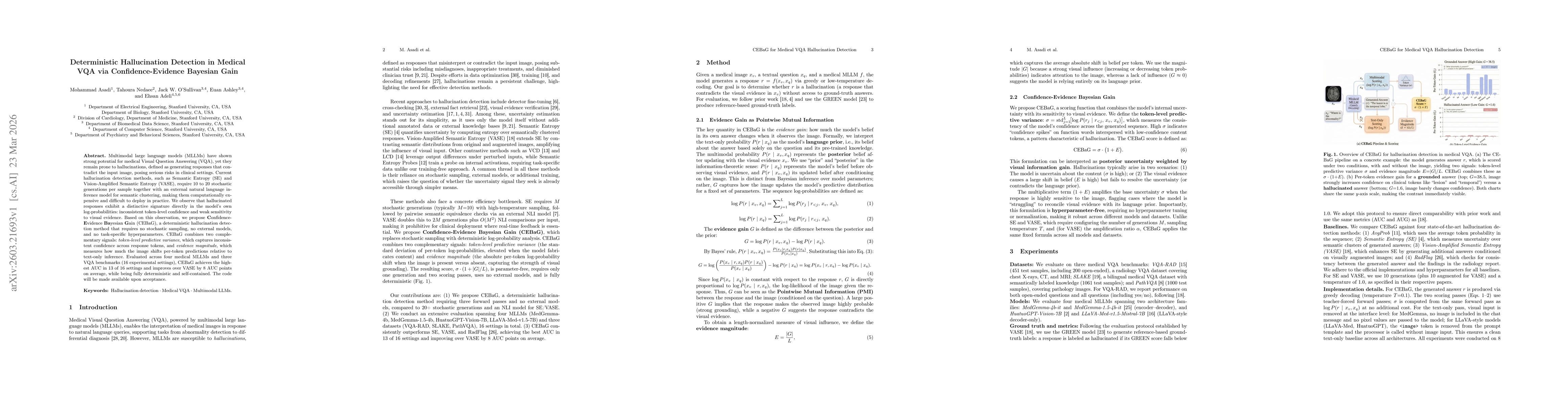 Thumbnail for Deterministic Hallucination Detection in Medical VQA via Confidence-Evidence Bayesian Gain