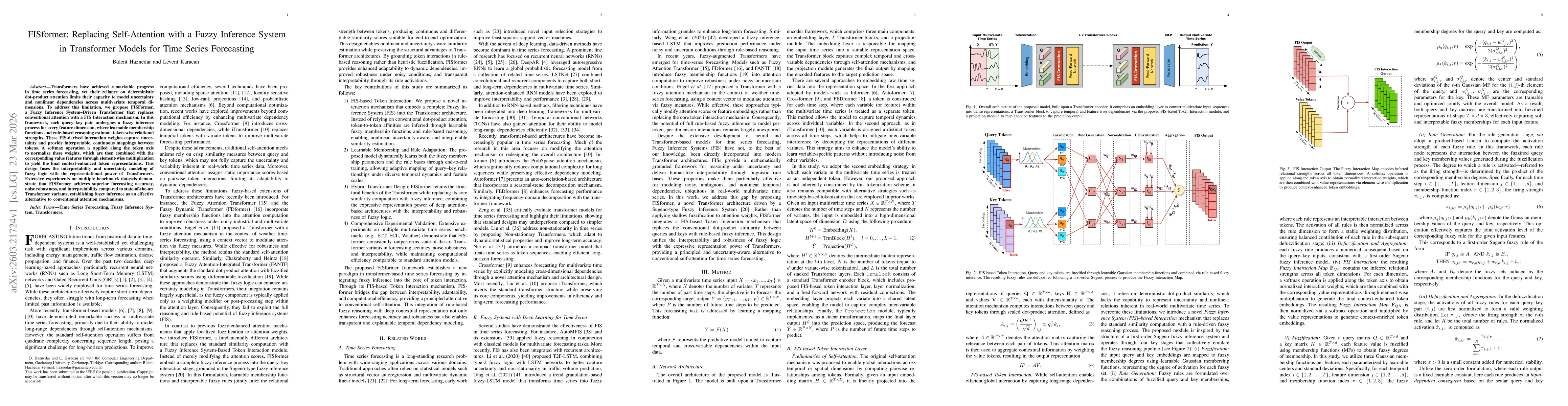 Thumbnail for FISformer: Replacing Self-Attention with a Fuzzy Inference System in Transformer Models for Time Series Forecasting