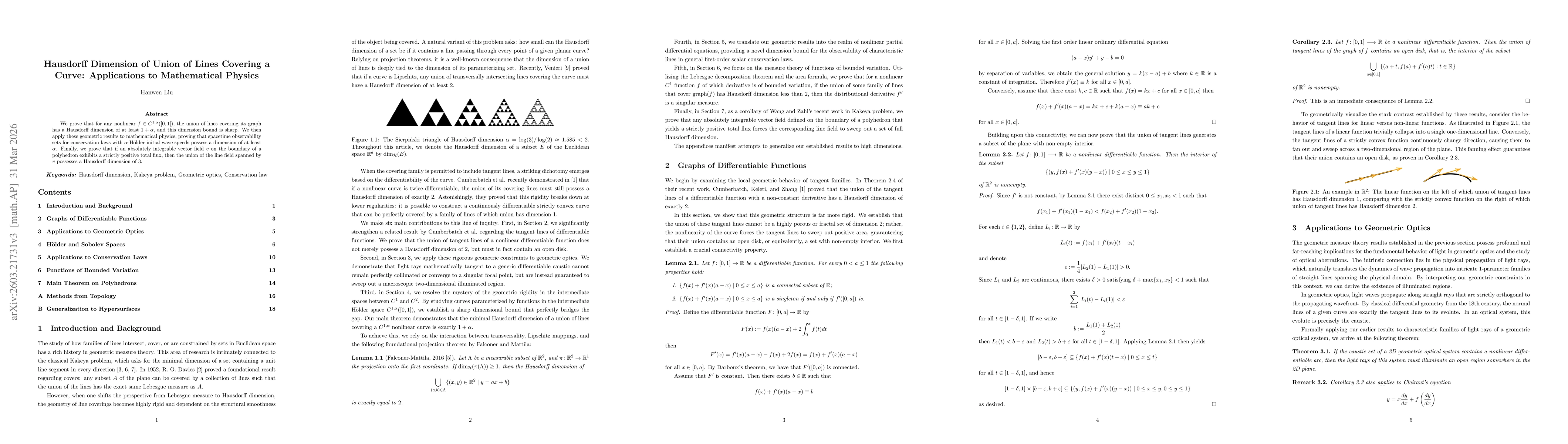 Thumbnail for Hausdorff Dimension of Union of Lines that Cover a Function Graph: Applications to PDEs