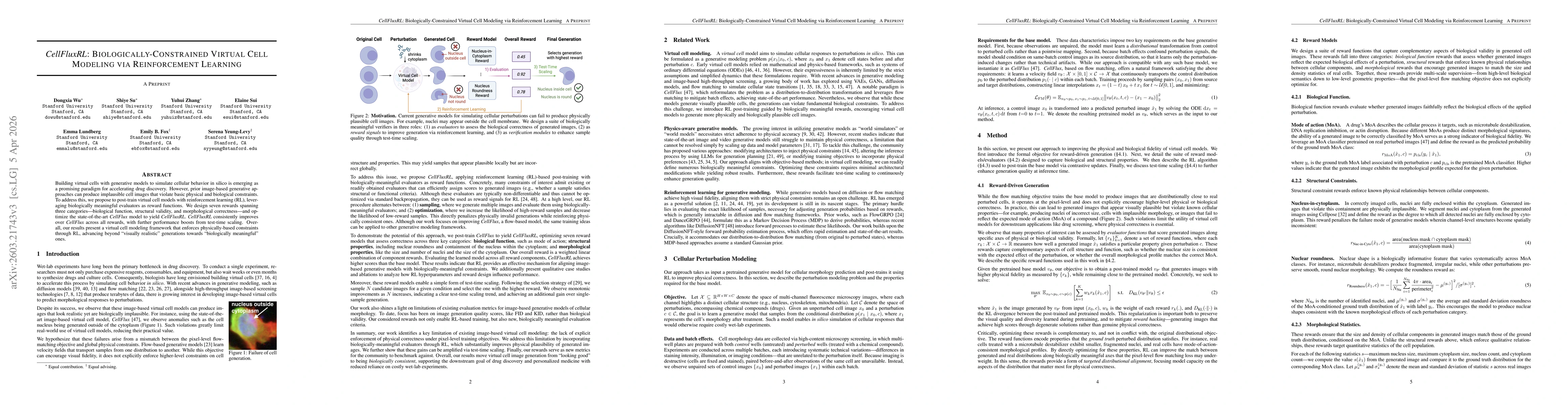 Thumbnail for CellFluxRL: Biologically-Constrained Virtual Cell Modeling via Reinforcement Learning