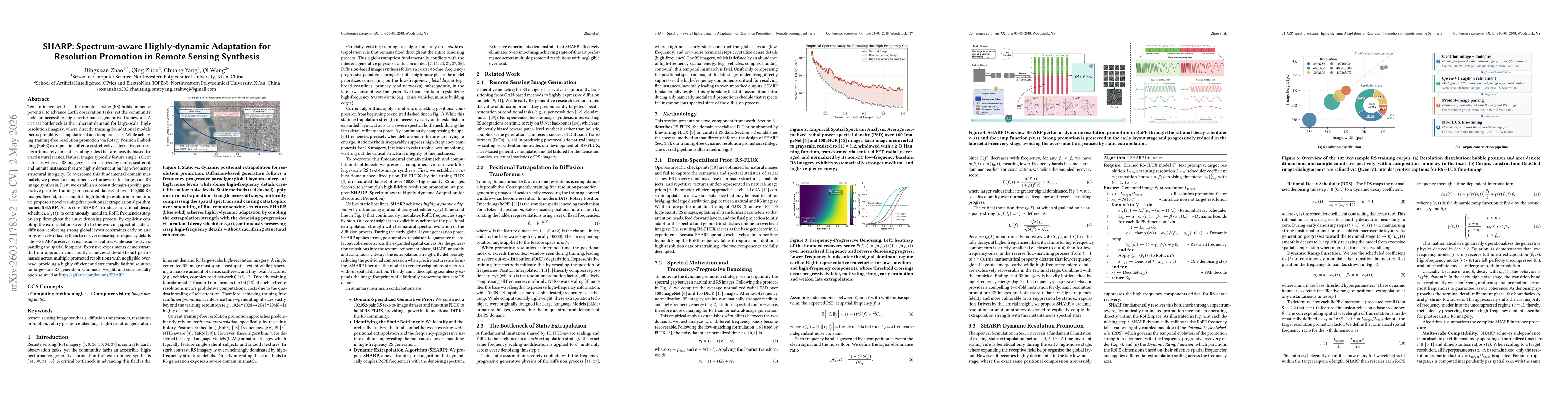 Thumbnail for SHARP: Spectrum-aware Highly-dynamic Adaptation for Resolution Promotion in Remote Sensing Synthesis