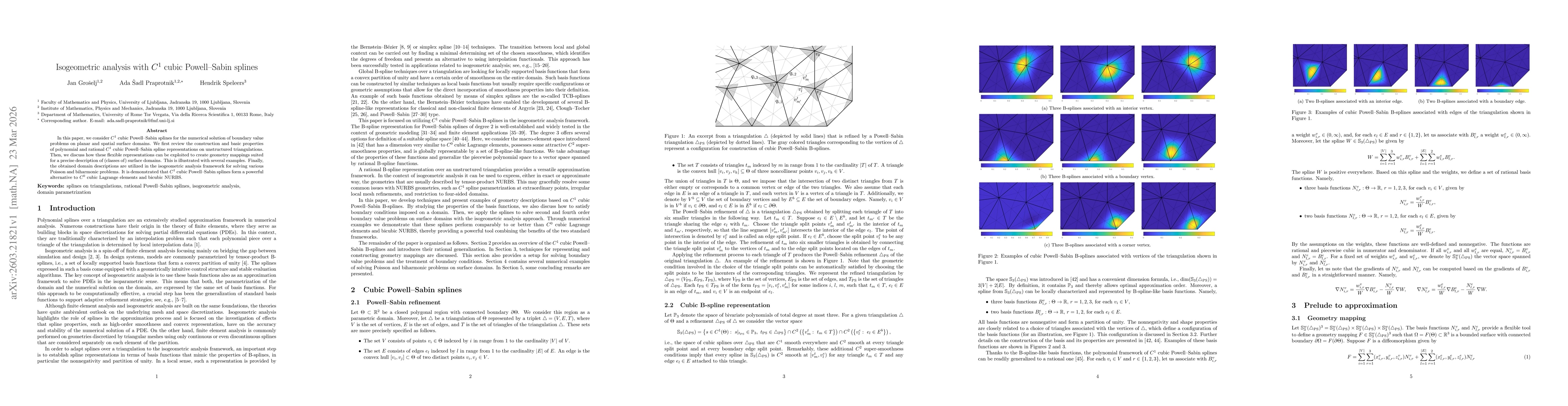 Thumbnail for Isogeometric analysis with $C^1$ cubic Powell-Sabin splines
