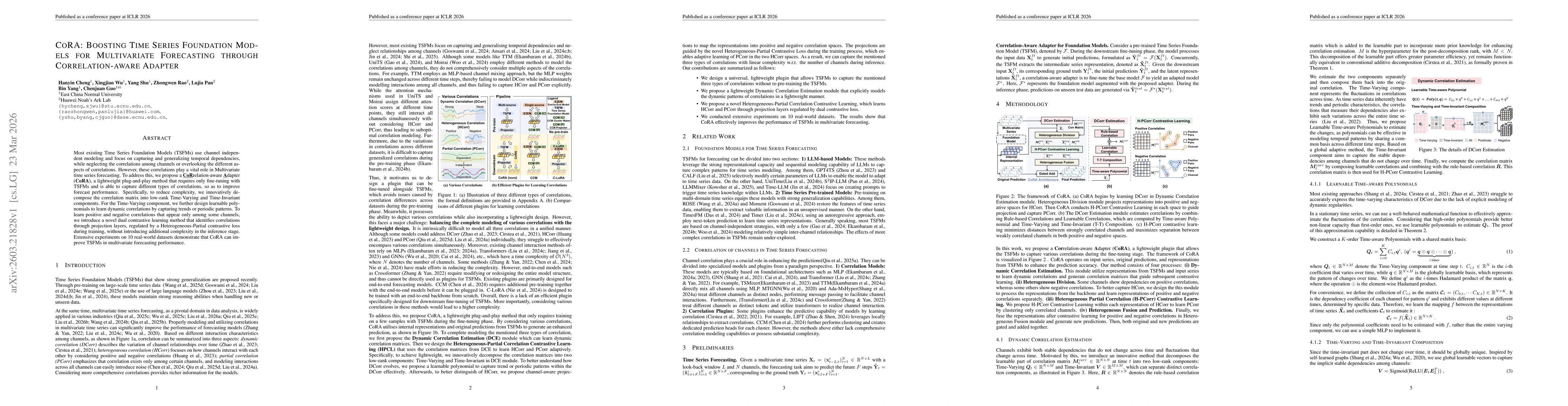 Thumbnail for CoRA: Boosting Time Series Foundation Models for Multivariate Forecasting through Correlation-aware Adapter