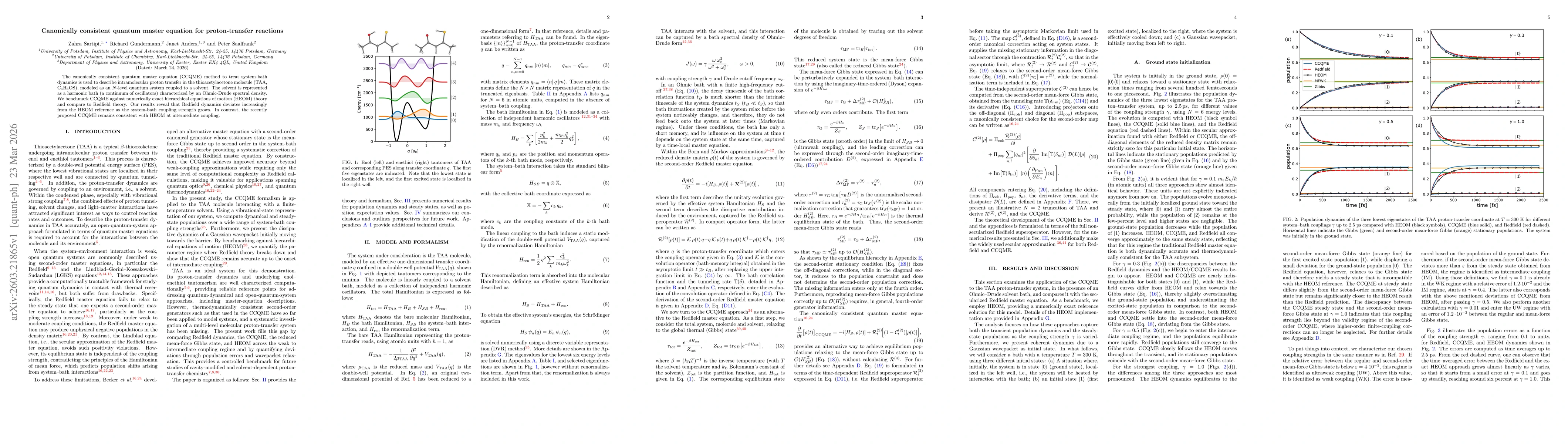Thumbnail for Canonically consistent quantum master equation for proton-transfer reactions