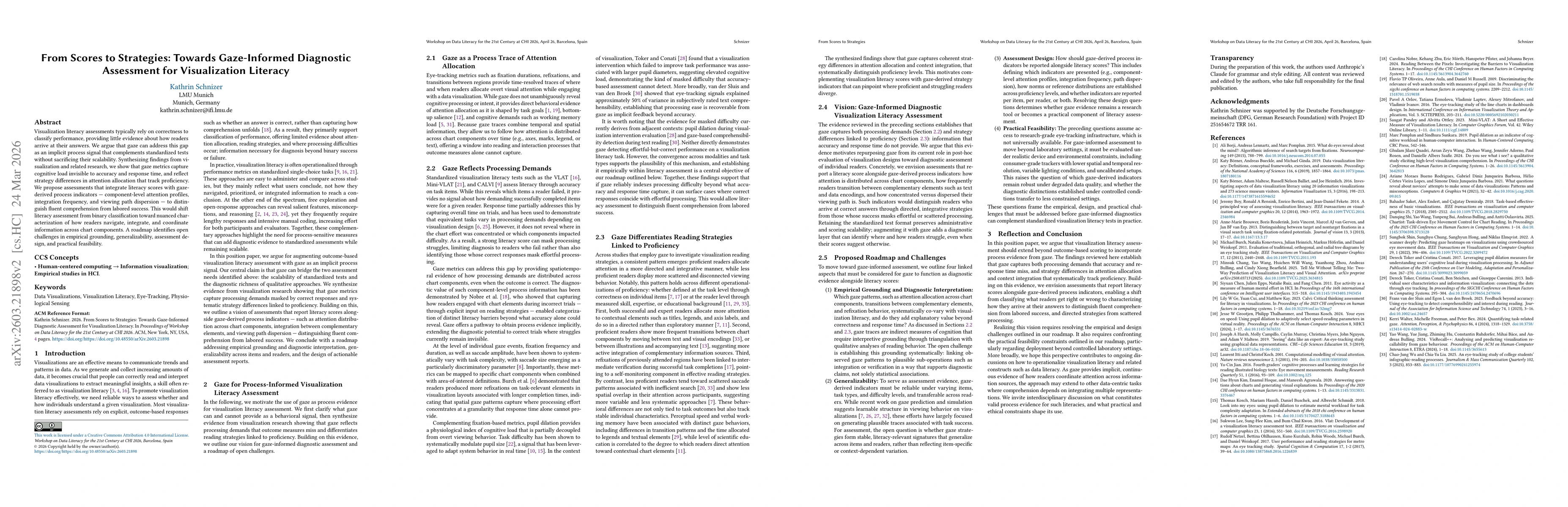 Thumbnail for From Scores to Strategies: Towards Gaze-Informed Diagnostic Assessment for Visualization Literacy