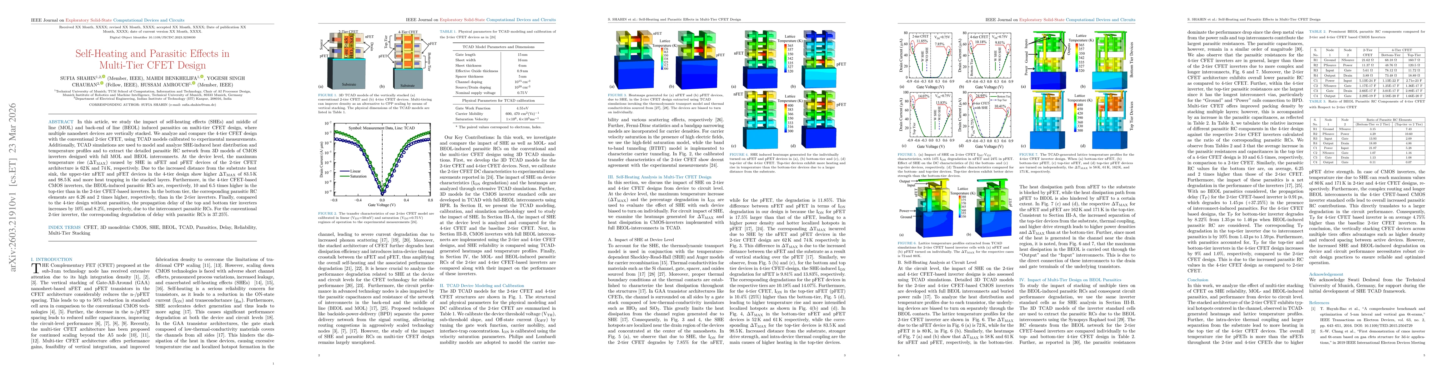 Thumbnail for Self-Heating and Parasitic Effects in Multi-Tier CFET Design