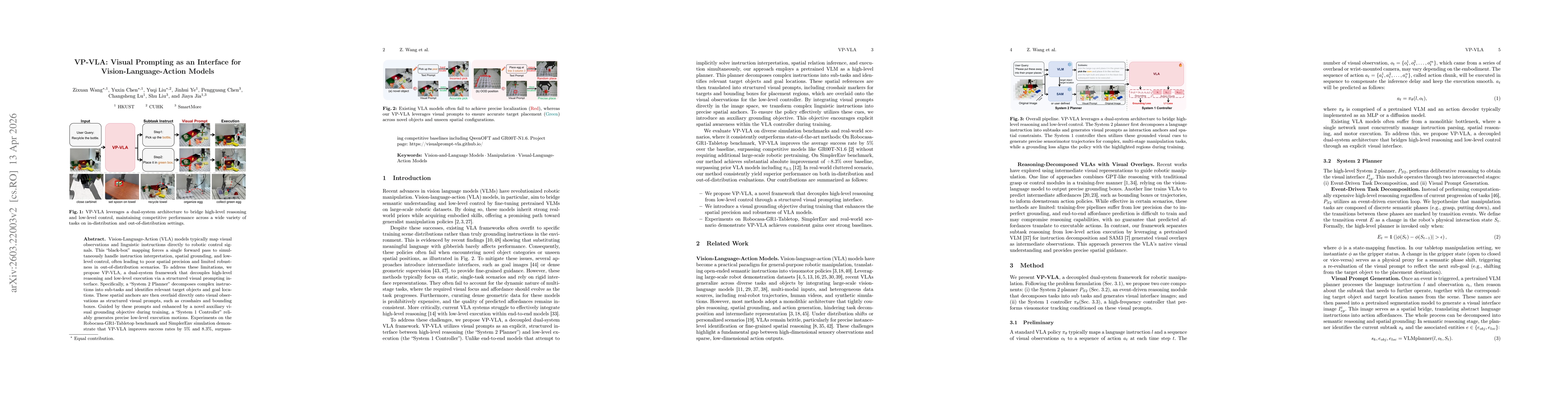 Thumbnail for VP-VLA: Visual Prompting as an Interface for Vision-Language-Action Models
