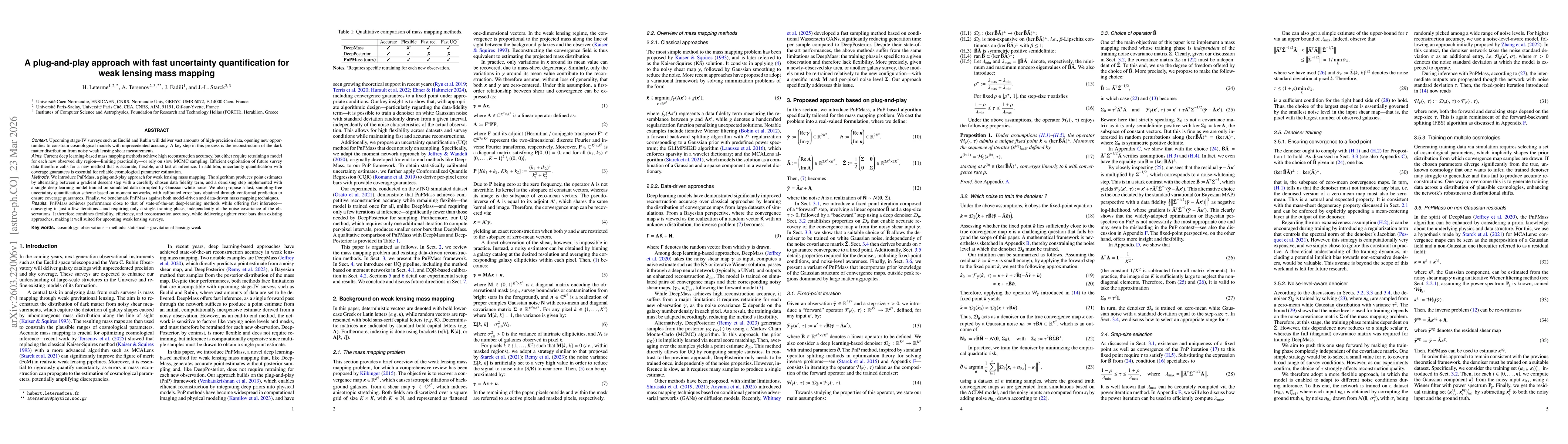 Thumbnail for A plug-and-play approach with fast uncertainty quantification for weak lensing mass mapping