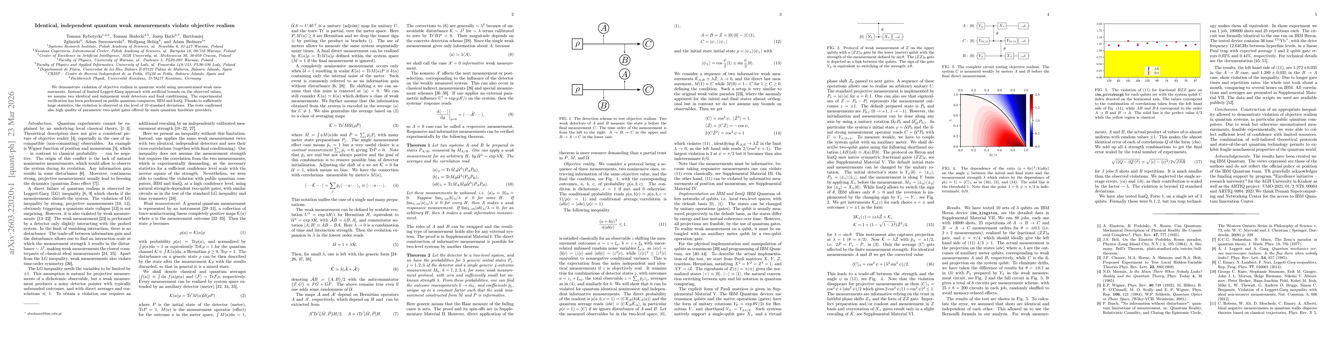 Thumbnail for Identical, independent quantum weak measurements violate objective realism