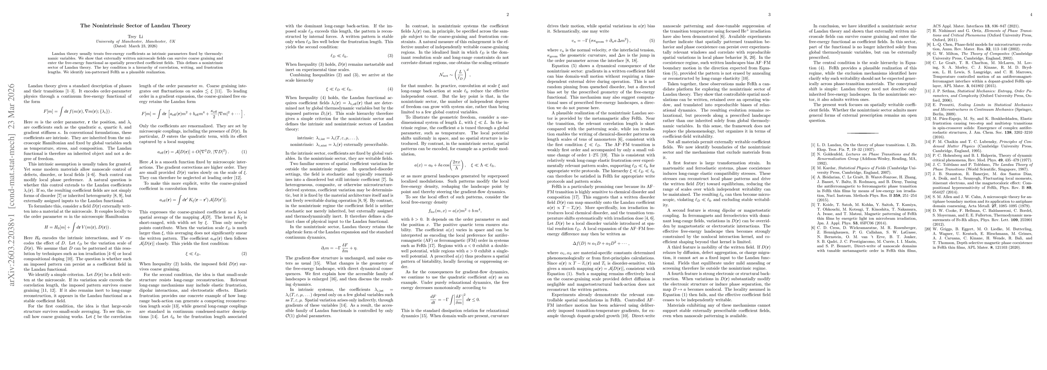 Thumbnail for The Nonintrinsic Sector of Landau Theory