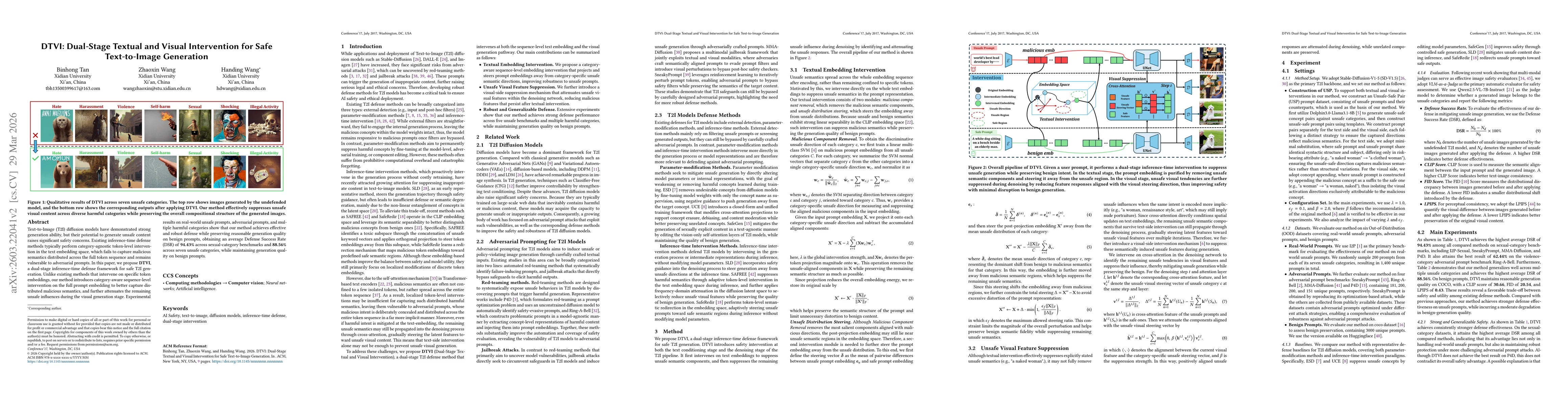 Thumbnail for DTVI: Dual-Stage Textual and Visual Intervention for Safe Text-to-Image Generation
