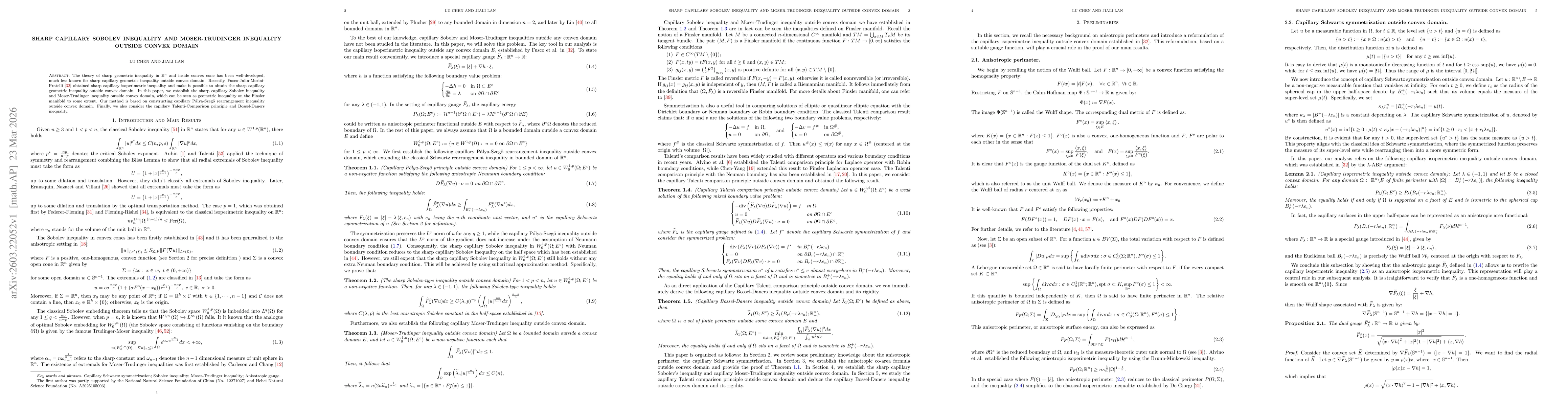 Thumbnail for Sharp capillary Sobolev inequality and Moser-Trudinger inequality outside convex domain