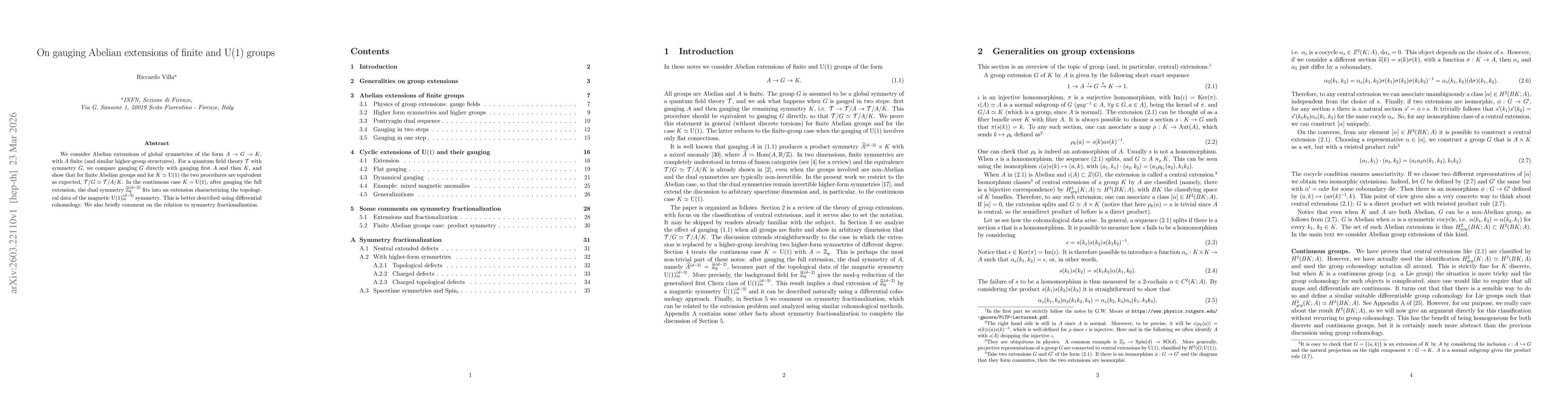 Thumbnail for On gauging Abelian extensions of finite and U(1) groups