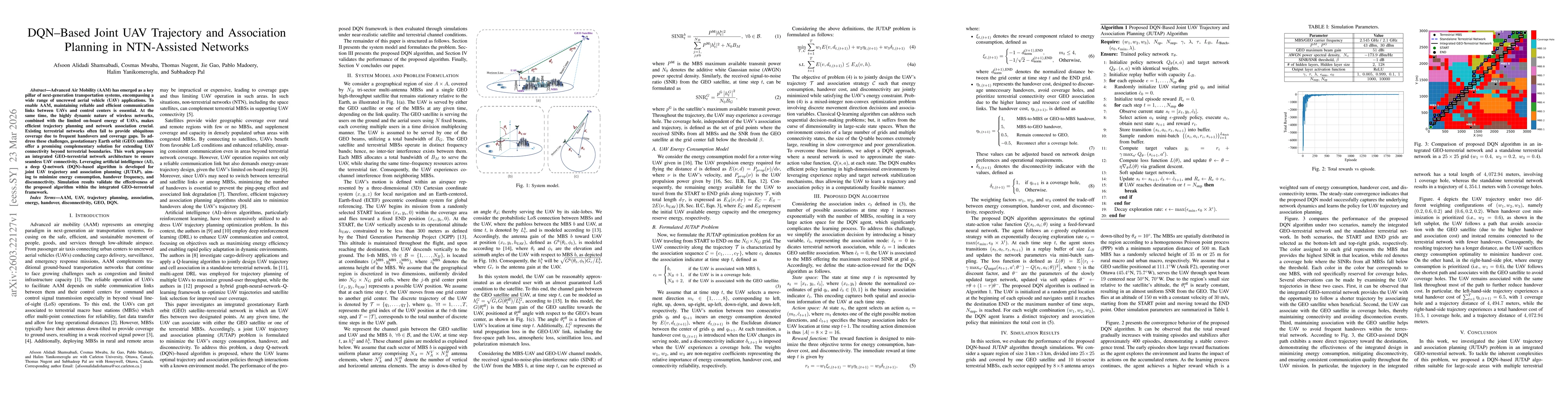 Thumbnail for DQN Based Joint UAV Trajectory and Association Planning in NTN Assisted Networks