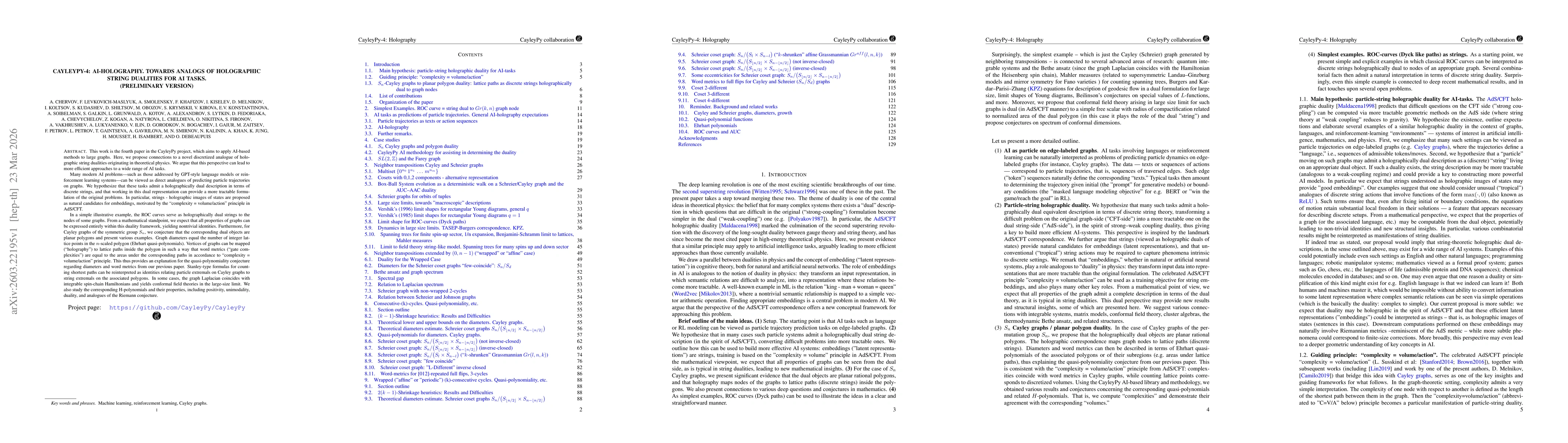 Thumbnail for CayleyPy-4: AI-Holography. Towards analogs of holographic string dualities for AI tasks