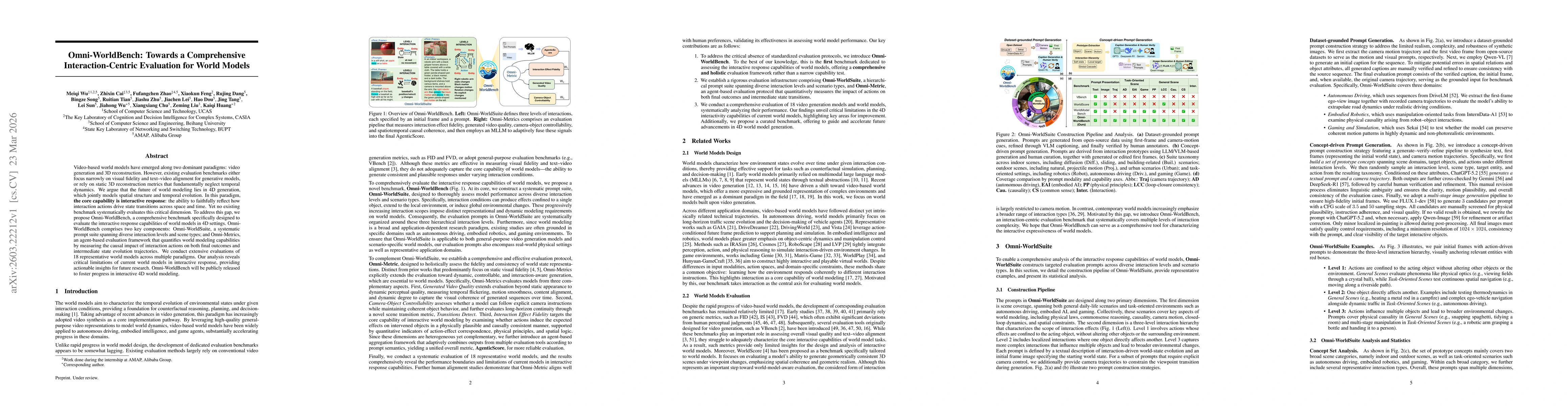 Thumbnail for Omni-WorldBench: Towards a Comprehensive Interaction-Centric Evaluation for World Models