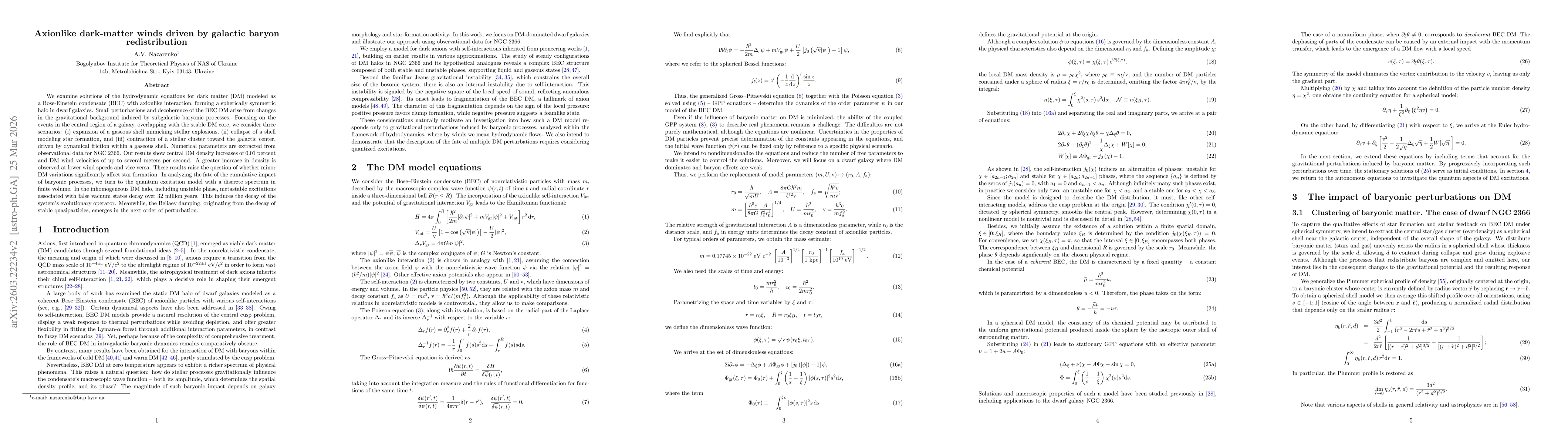 Thumbnail for Axionlike dark-matter winds driven by galactic baryon redistribution
